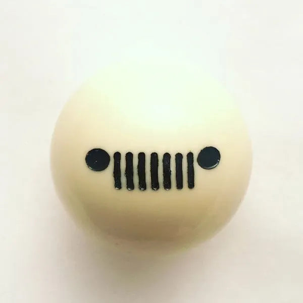 Rocknob Custom 7 Slot Grill on the Cue Ball Billiard Ball Shift Knob