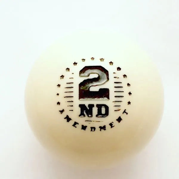 Rocknob Custom 2nd Amendment on the Cue Billiard Ball Gear Shift Knob