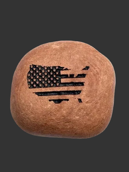 Rocknob Custom Moab Red, US Flag Gear Shift Knob