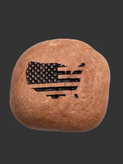 Rocknob Custom Moab Red, US Flag Gear Shift Knob